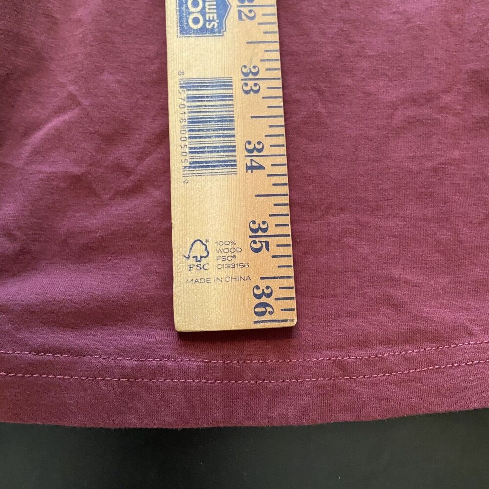 Ouges Dress Sz S Maroon Red Long Sleeve Button Po… - image 6